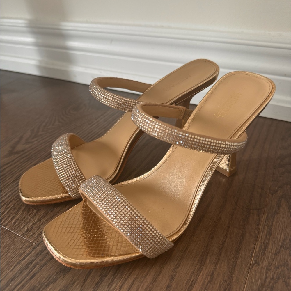Gold Micheal Kors Heels 3.5 inches